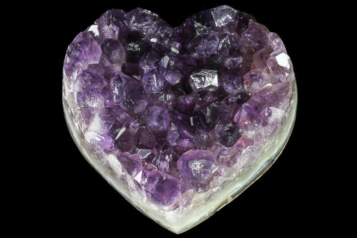Purple Amethyst Crystal Heart - Uruguay #76782